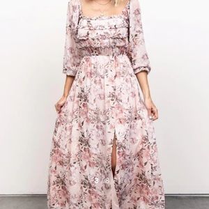 Baltic Born blush floral maxi dress